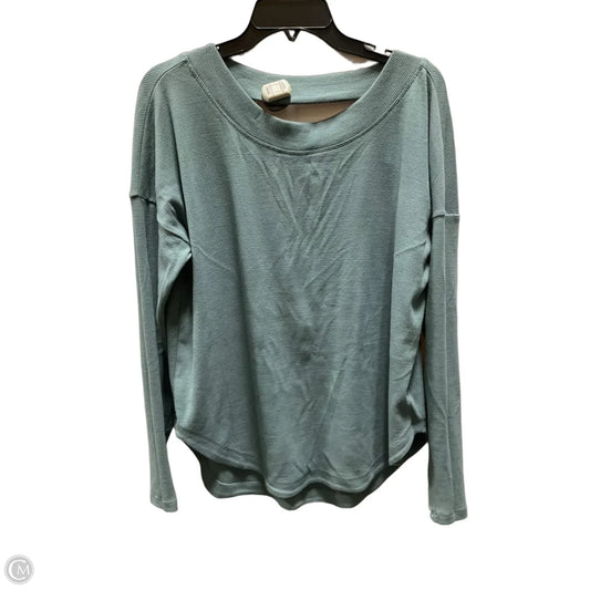 Athletic Top Long Sleeve Crewneck By Athleta In Aqua, Size: M