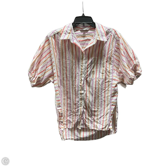 Blouse Short Sleeve By Ophelia Roe In Striped Pattern, Size: Sp