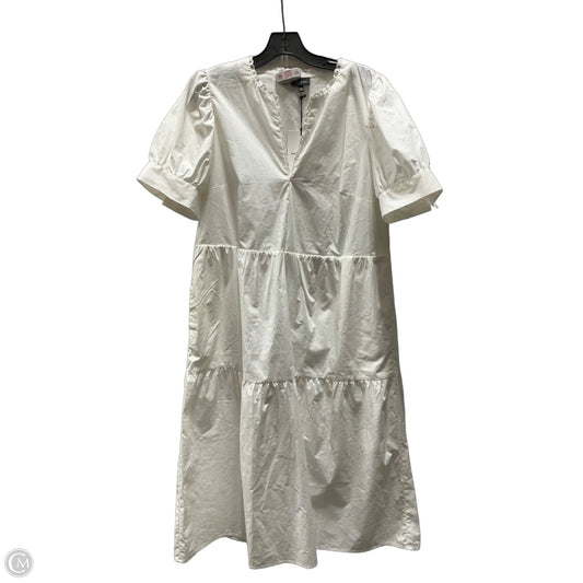 Dress Casual Midi By Who What Wear In White, Size: L
