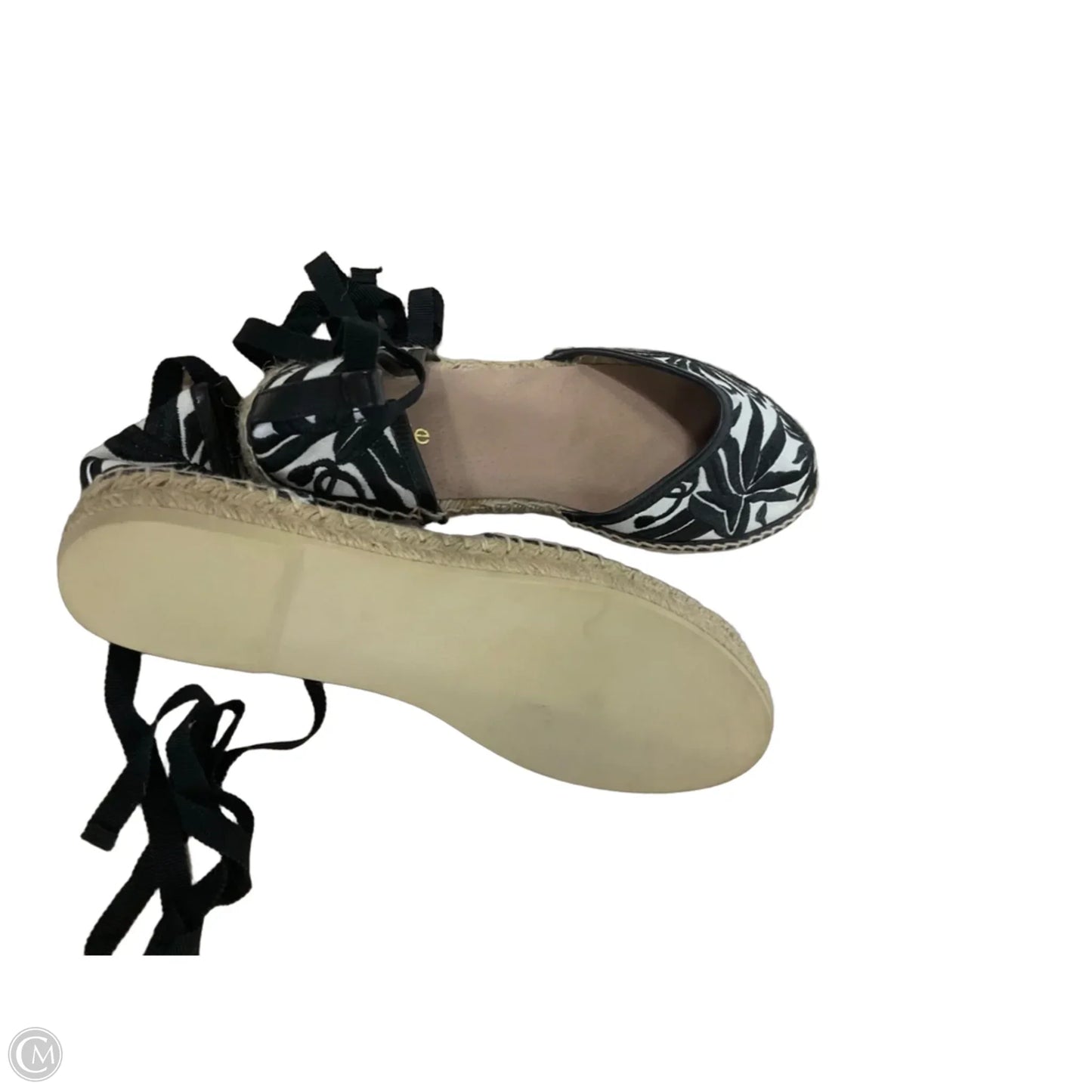 Shoes Flats By Cma In Black & Cream, Size: 5