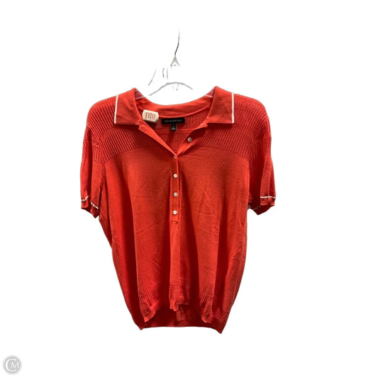 Top Short Sleeve By Banana Republic In Orange, Size: L