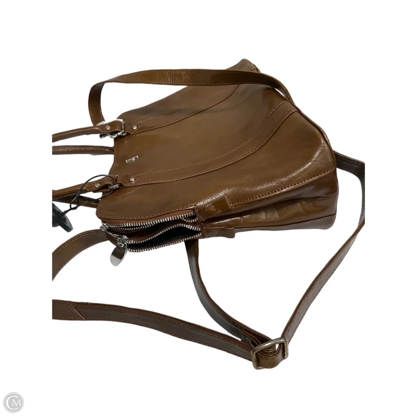 Handbag Leather By Cmf, Size: Large