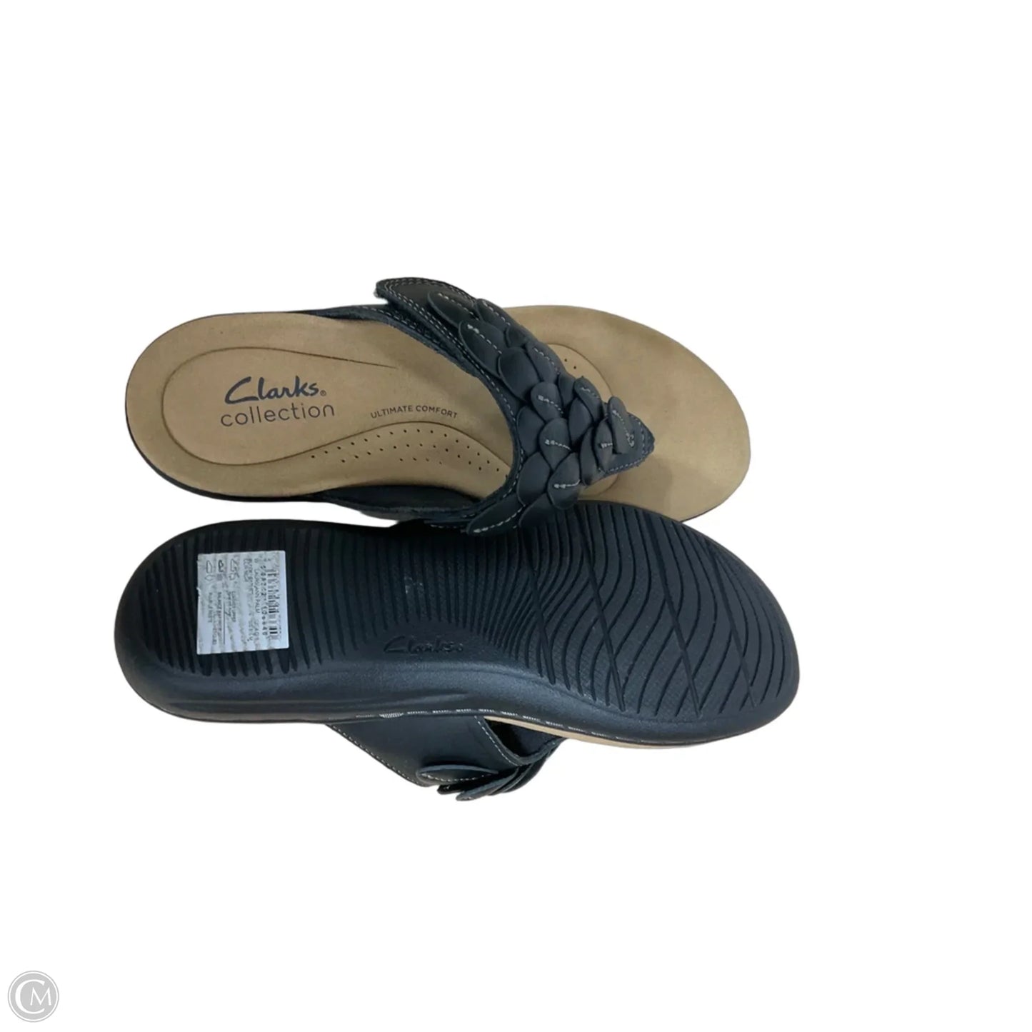 Sandals Flats By Clarks In Black, Size: 6.5