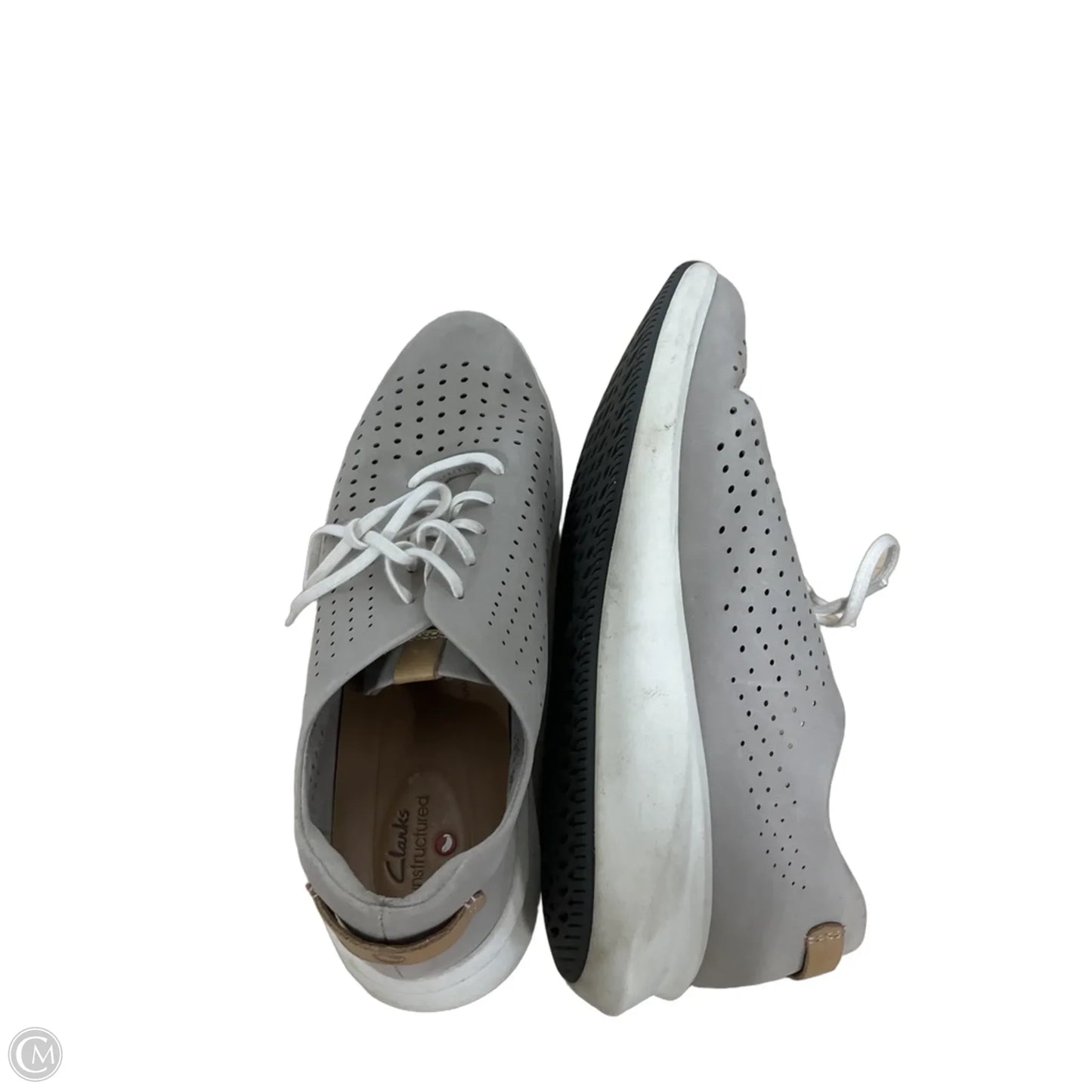 Shoes Sneakers By Clarks In Grey, Size: 9