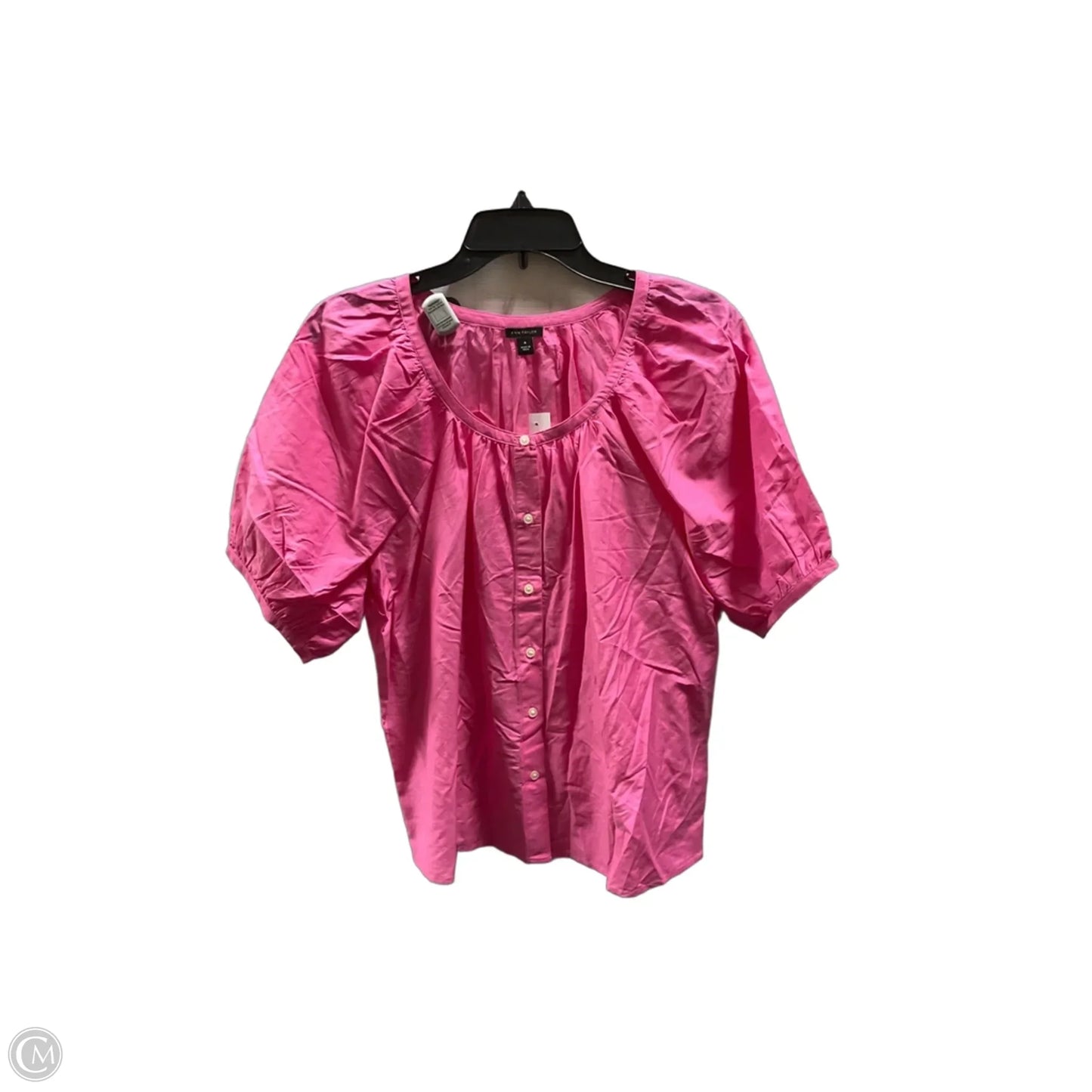 Top Short Sleeve By Ann Taylor In Pink, Size: M