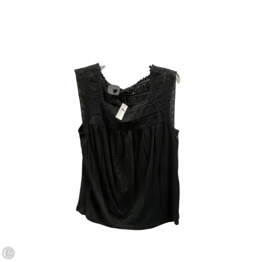 Top Sleeveless By Banana Republic In Black, Size: M