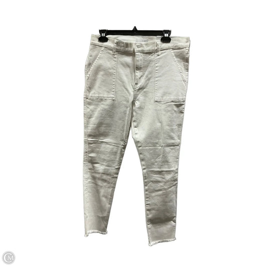 Jeans Cropped By Loft In Cream, Size: 10