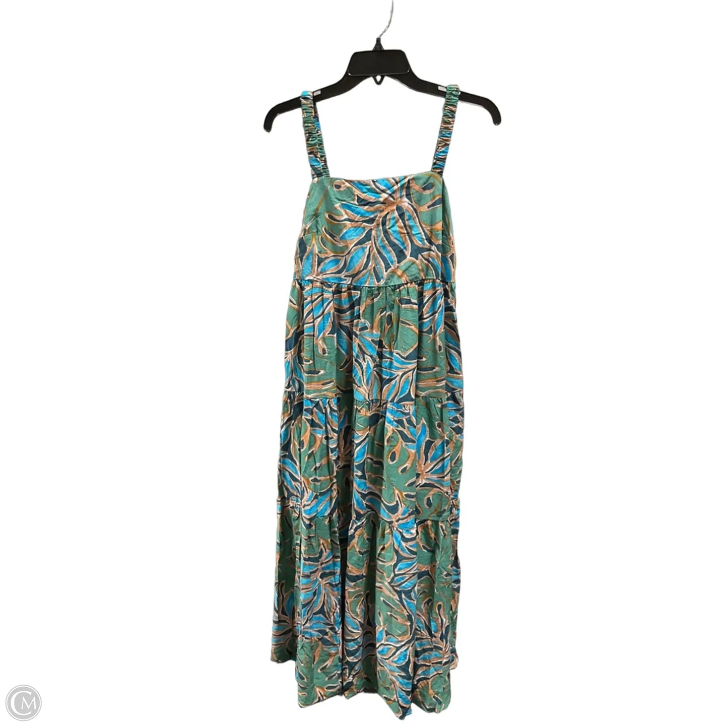 Dress Casual Maxi By Dress Forum In Green & Orange, Size: M