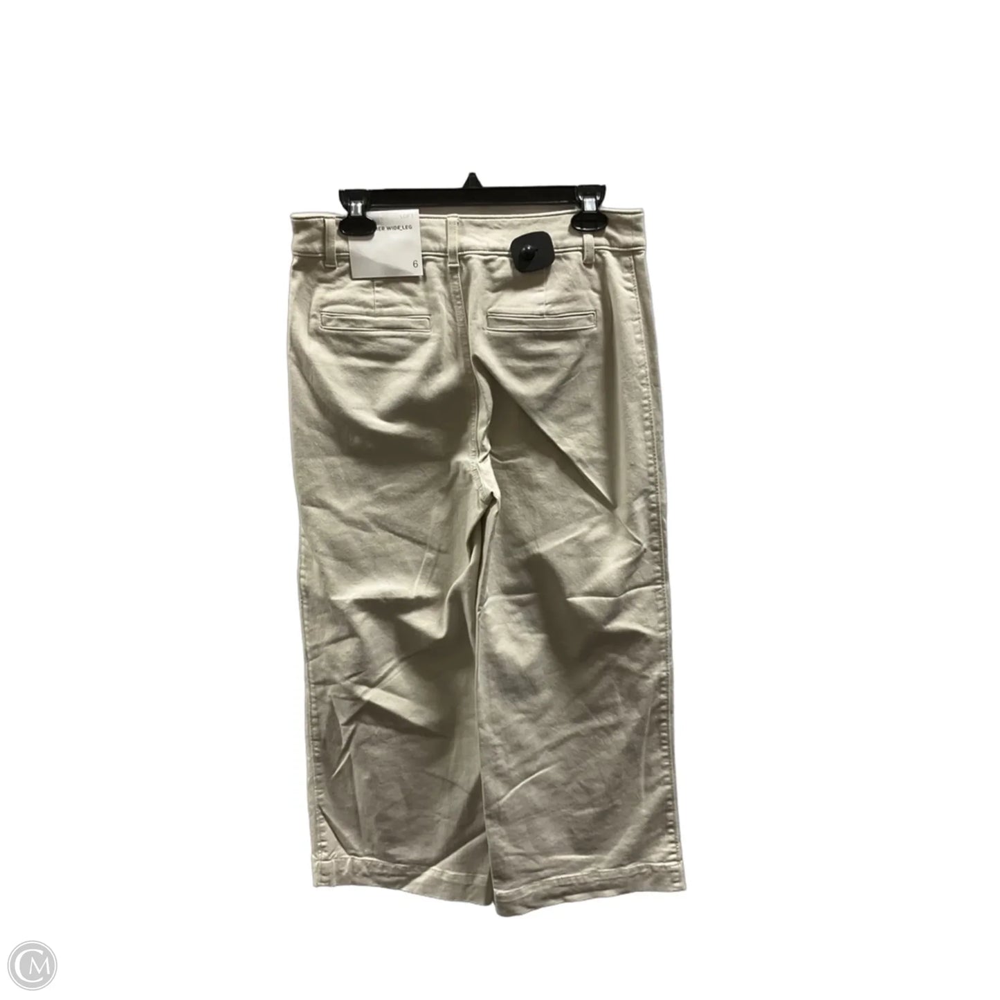 Jeans Wide Leg By Loft In Beige, Size: 6