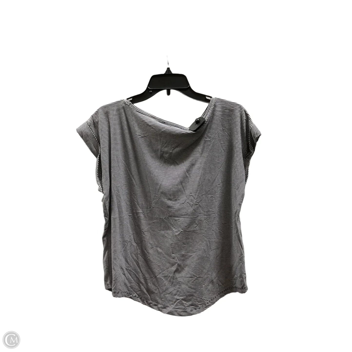 Top Short Sleeve By Loft In Striped Pattern, Size: M
