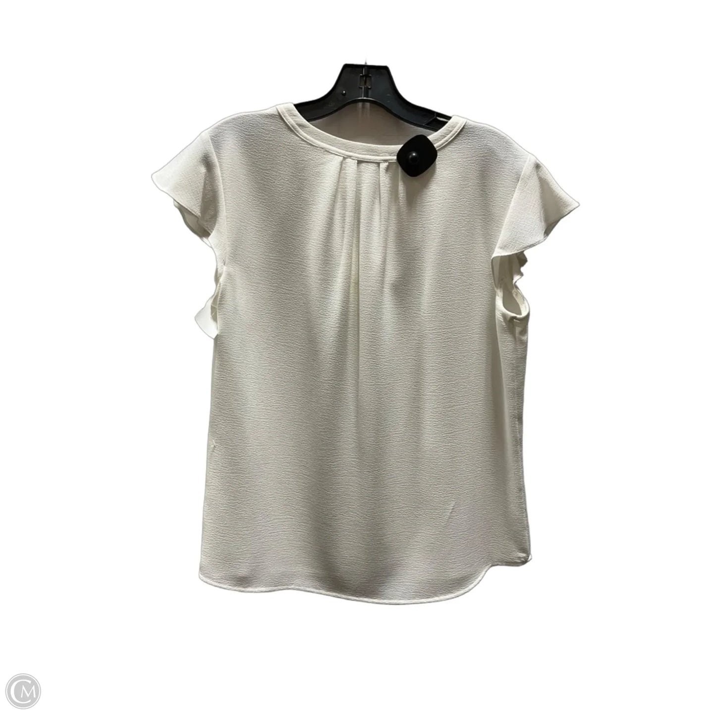 Top Short Sleeve By Calvin Klein In Cream, Size: M