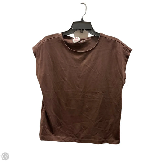 Top Sleeveless By Loft In Brown, Size: S