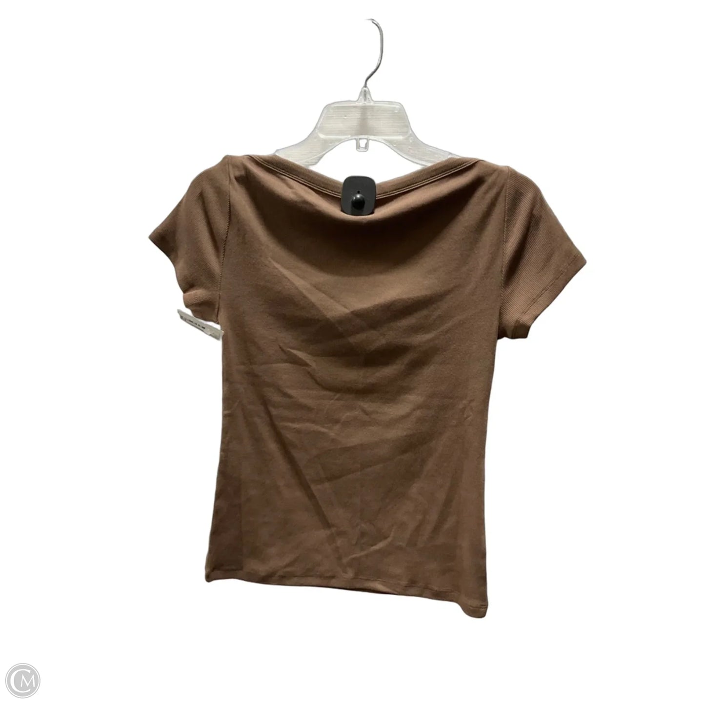 Top Short Sleeve By Loft In Brown, Size: M