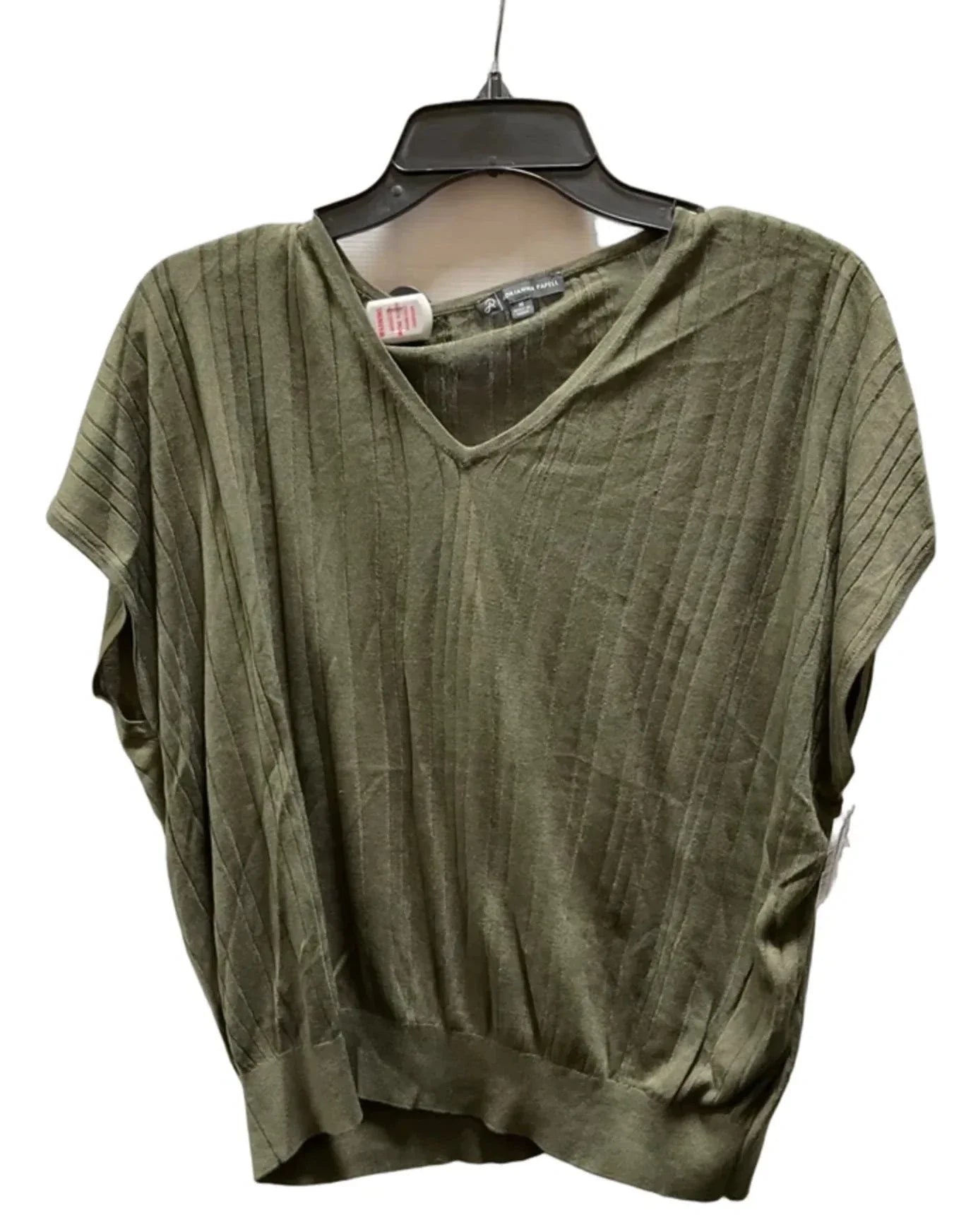 Top Short Sleeve By Adrianna Papell In Green, Size: M