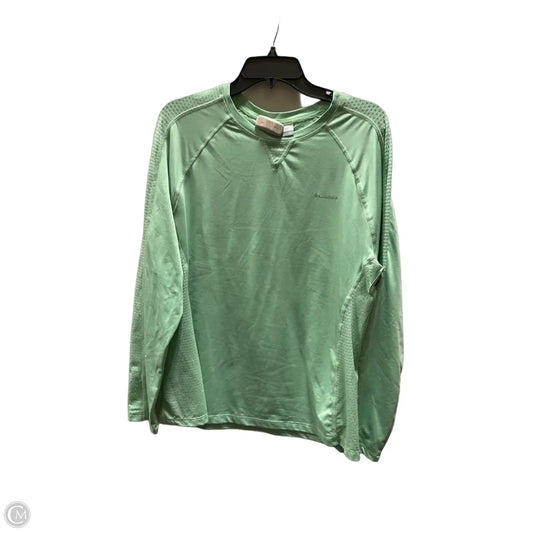 Athletic Top Long Sleeve Crewneck By Columbia In Green, Size: Xl