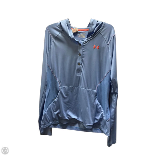 Athletic Top Long Sleeve Crewneck By Under Armour In Blue, Size: Xl