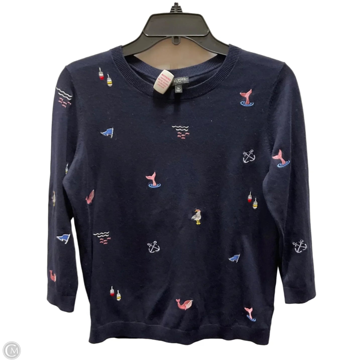 Top Long Sleeve By Talbots In Blue, Size: S