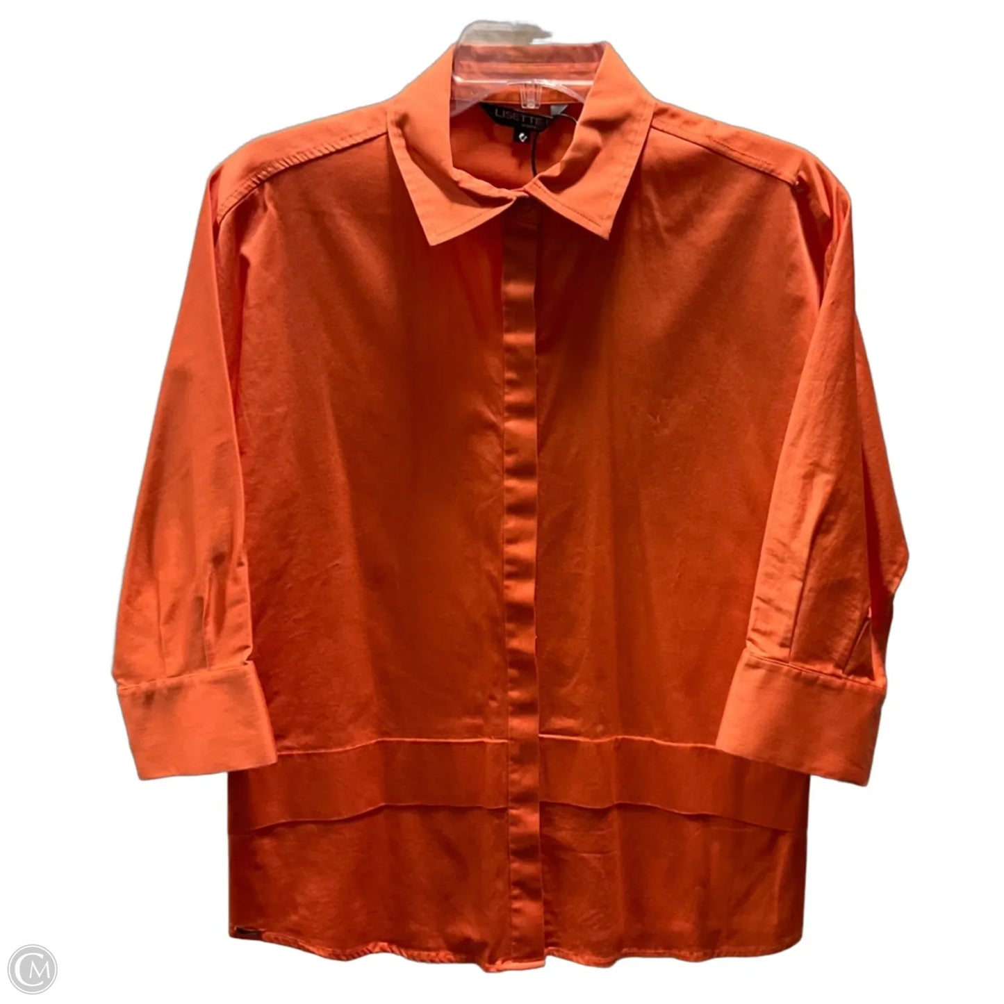 Blouse 3/4 Sleeve By Cma In Orange, Size: M