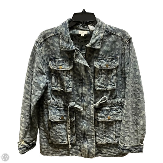 Jacket Denim By Pol In Blue, Size: M