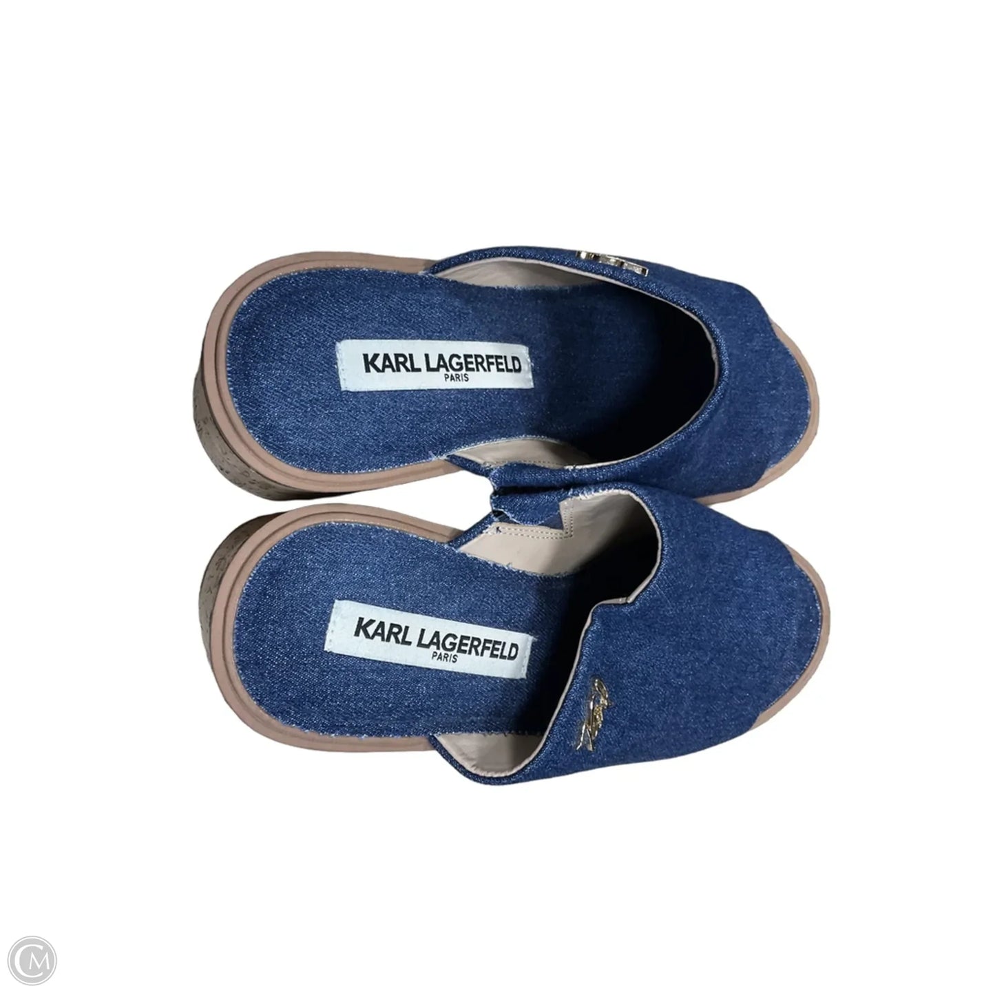 Sandals Designer By Karl Lagerfeld In Blue, Size: 6