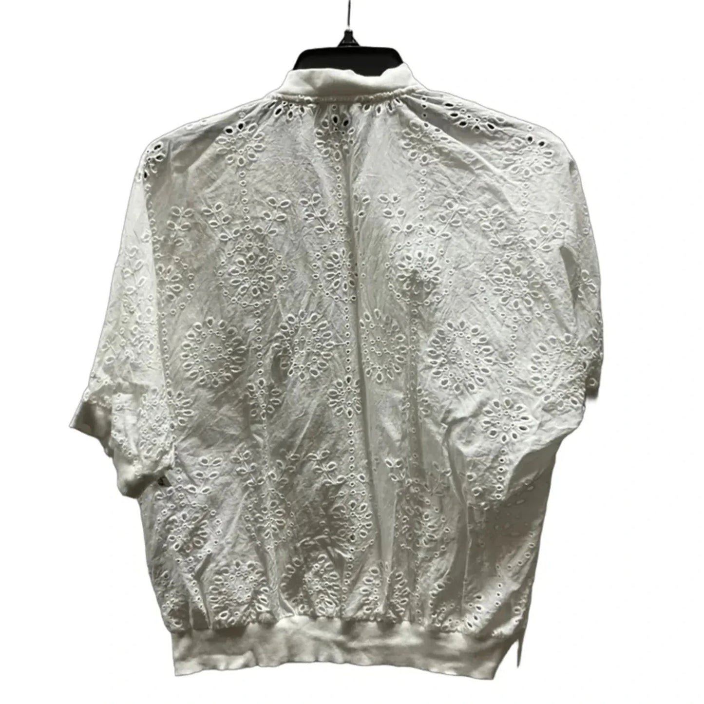 Top Short Sleeve By Boston Proper In Cream, Size: L