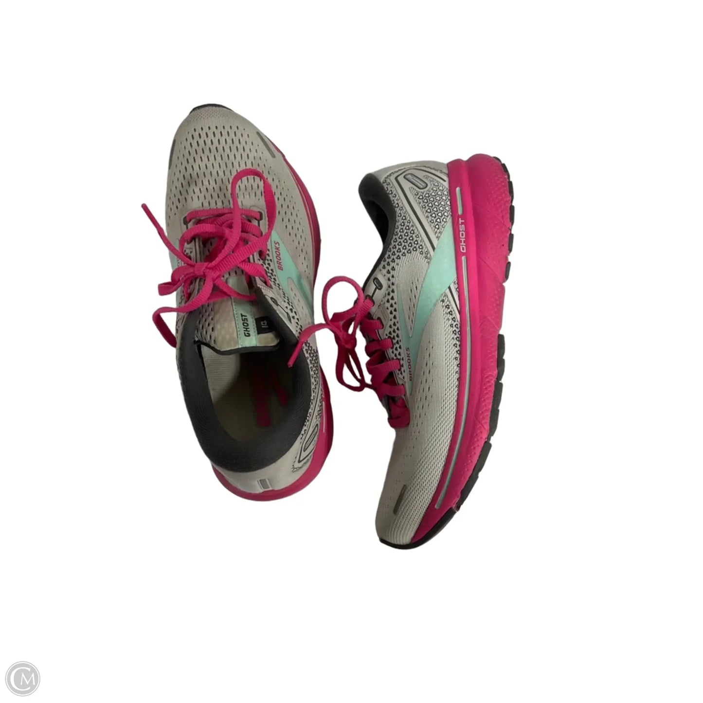 Shoes Athletic By Brooks In Grey & Pink, Size: 8