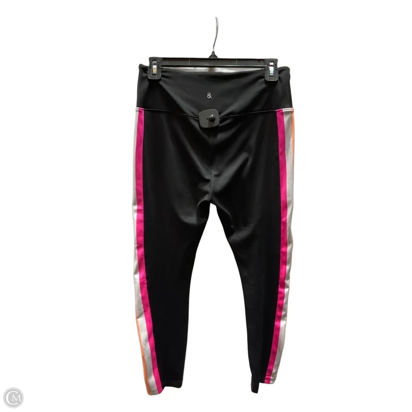 Athletic Leggings By Lou And Grey In Black & Orange, Size: M