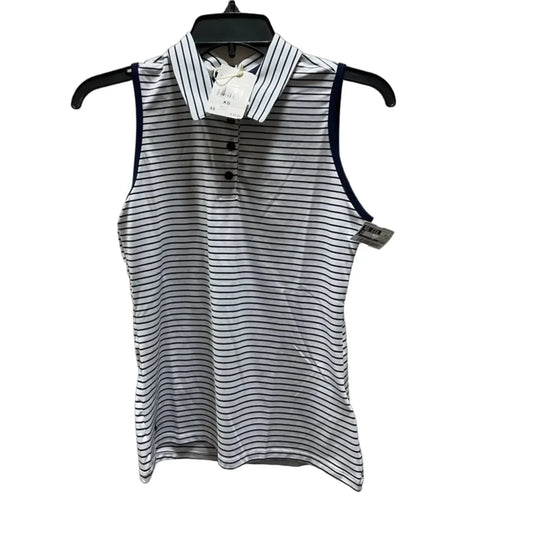Athletic Tank Top By Adidas In Blue & White, Size: Xs
