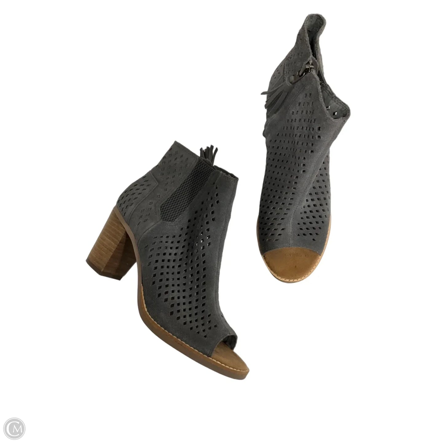 Boots Ankle Heels By Toms In Grey, Size: 7.5