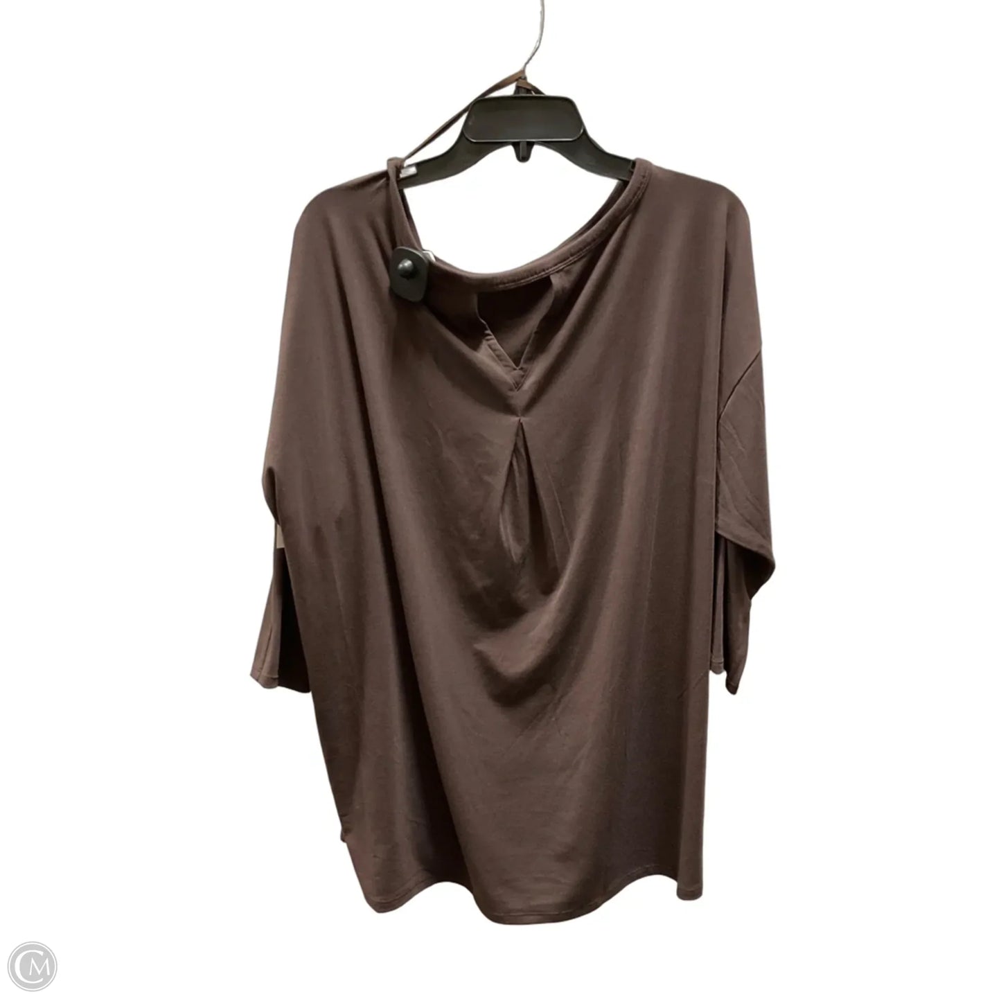 Athletic Top Long Sleeve Crewneck By Athleta In Brown, Size: 1x
