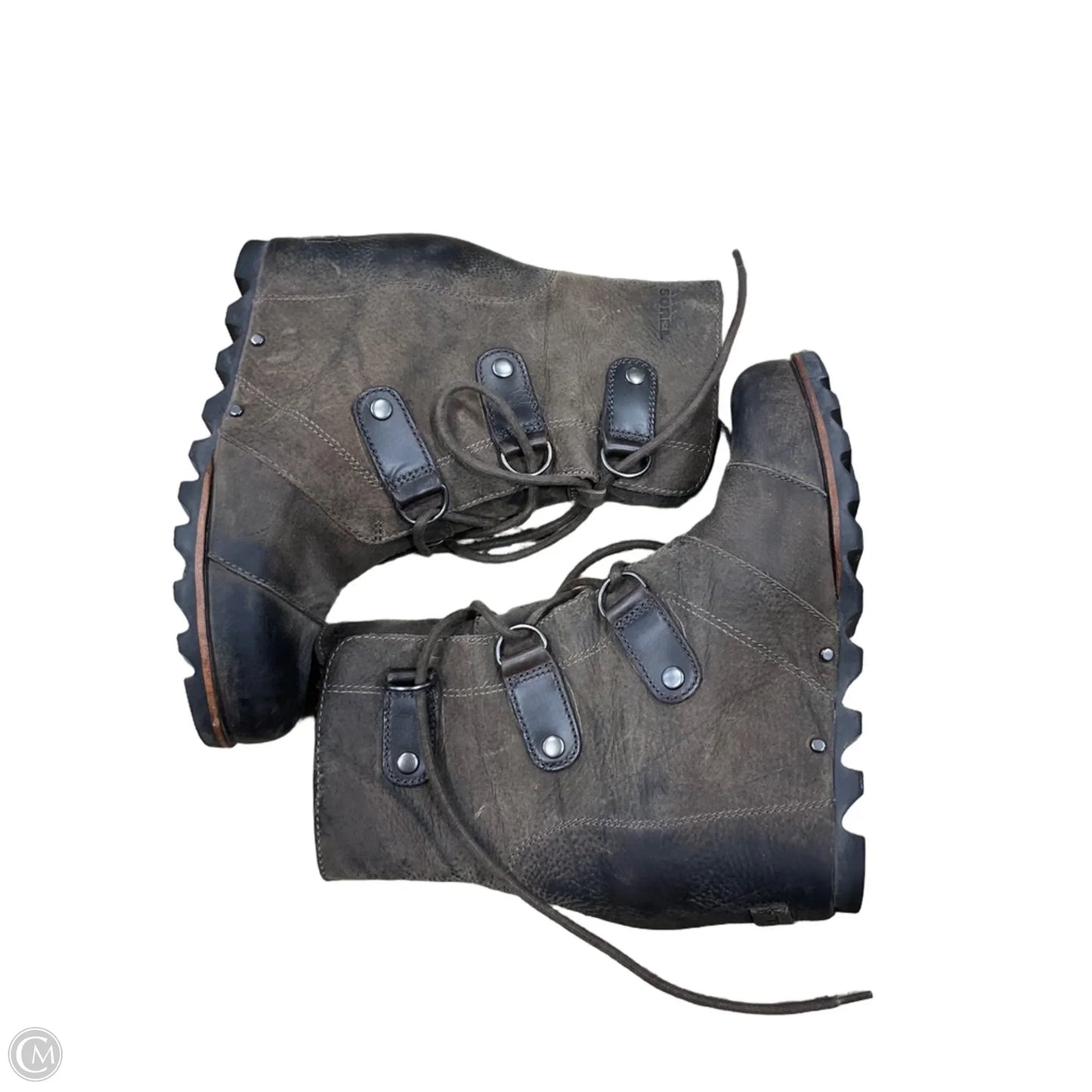Boots Ankle Heels By Sorel In Brown, Size: 8