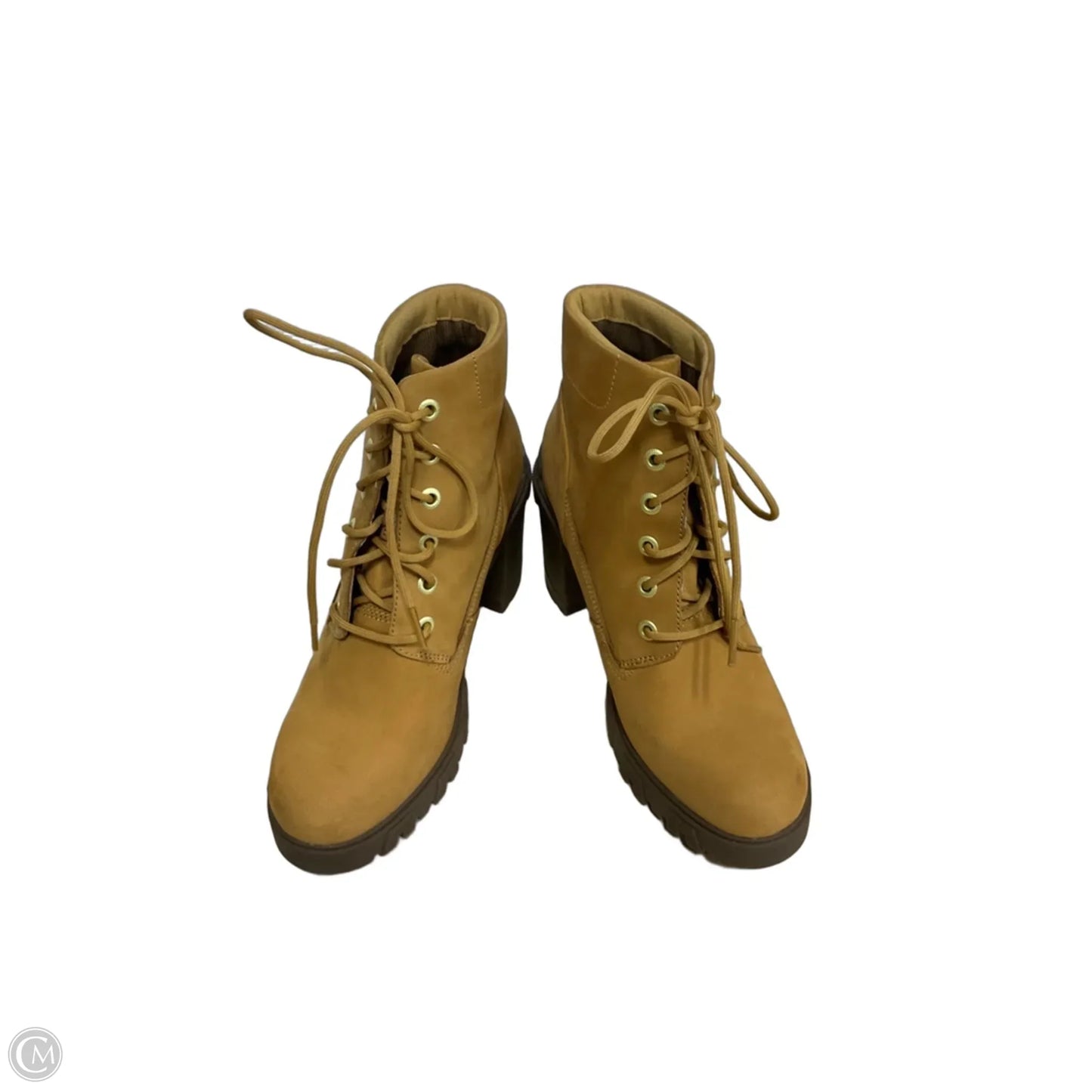 Boots Ankle Heels By Timberland In Tan, Size: 8.5