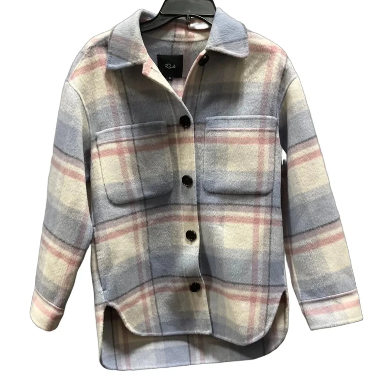 Coat Wool By Rails In Blue & Pink, Size: Xs