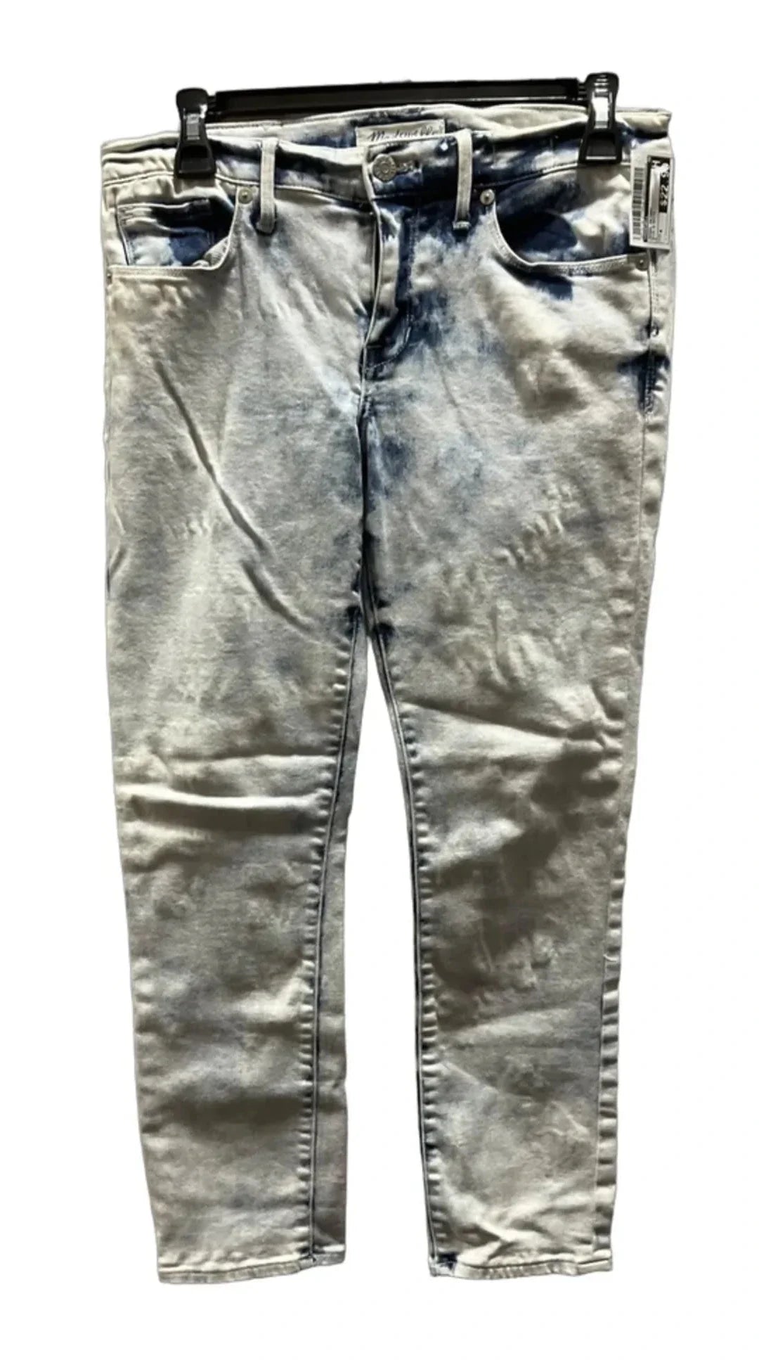 Jeans Skinny By Madewell In Blue & White, Size: 4