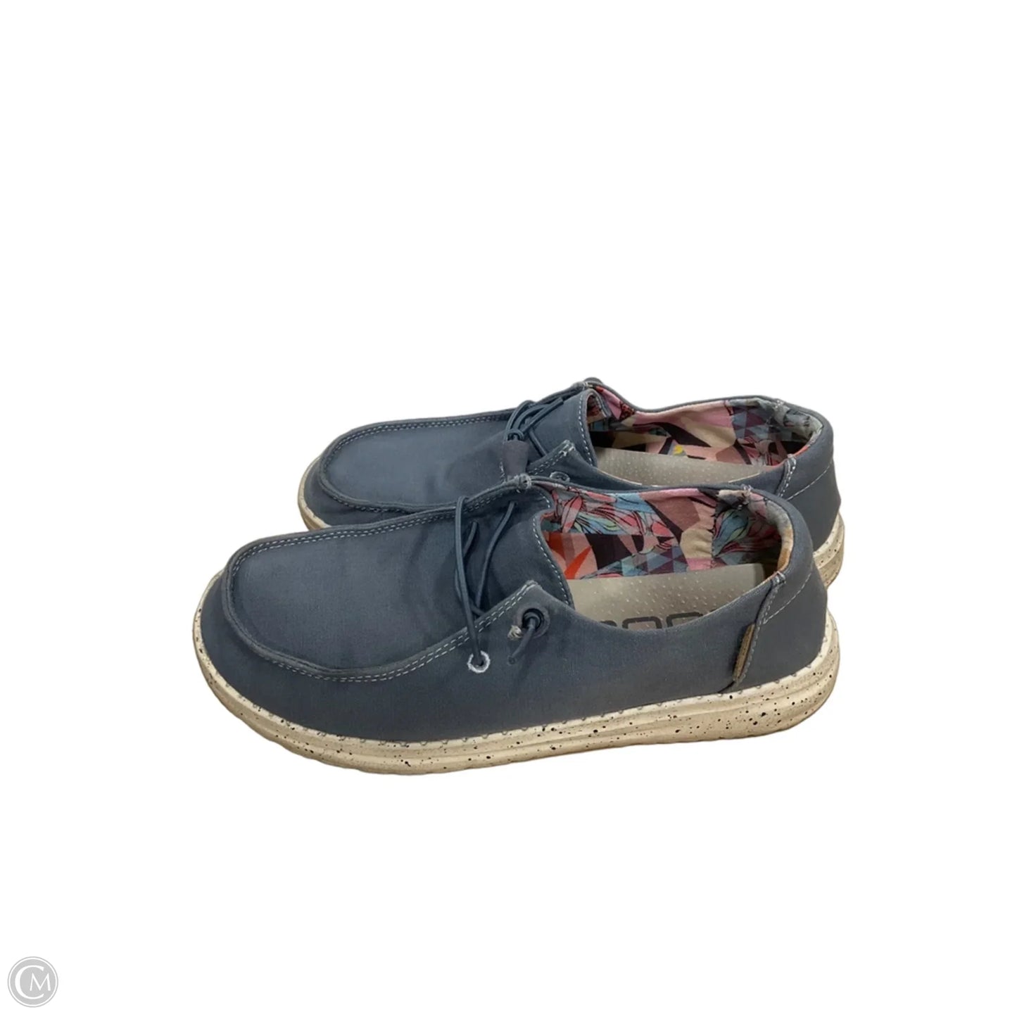 Shoes Flats By Hey Dude In Blue, Size: 7