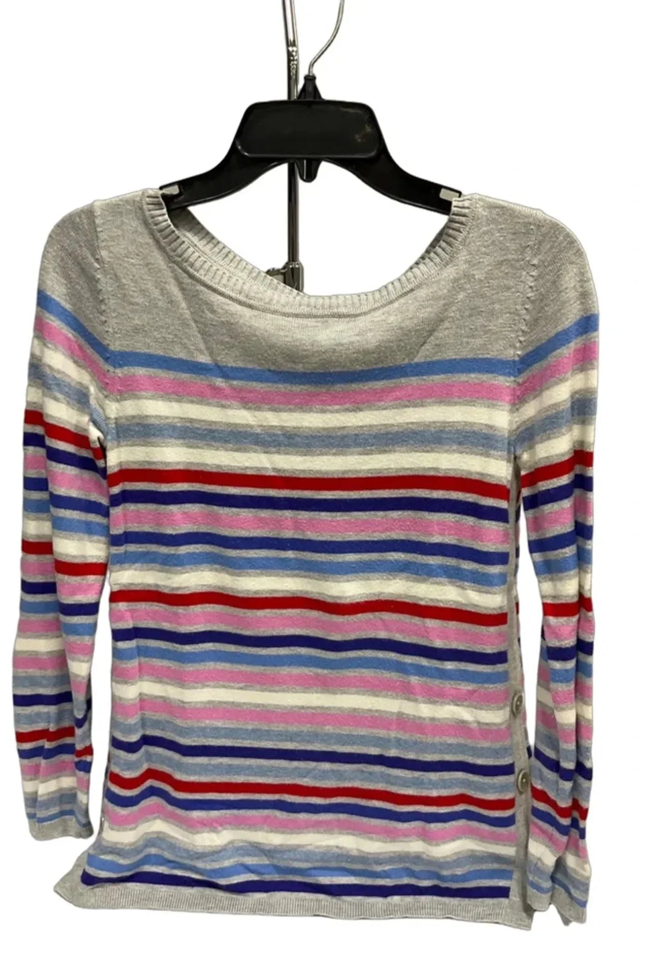 Top Long Sleeve Basic By Talbots In Striped Pattern, Size: Xs