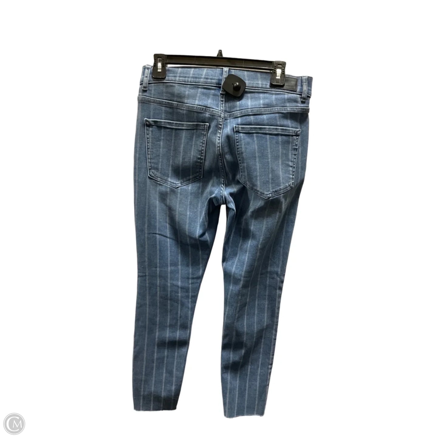 Jeans Skinny By Express In Blue & White, Size: 8