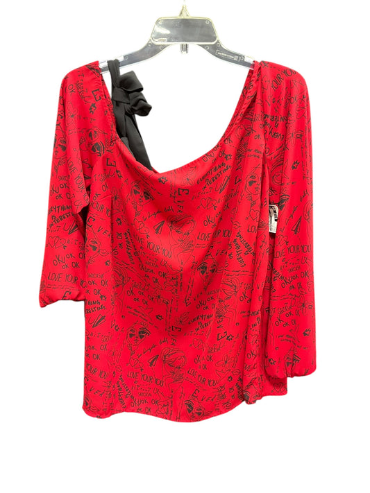 Top Long Sleeve By Torrid In Red Black, Size: L