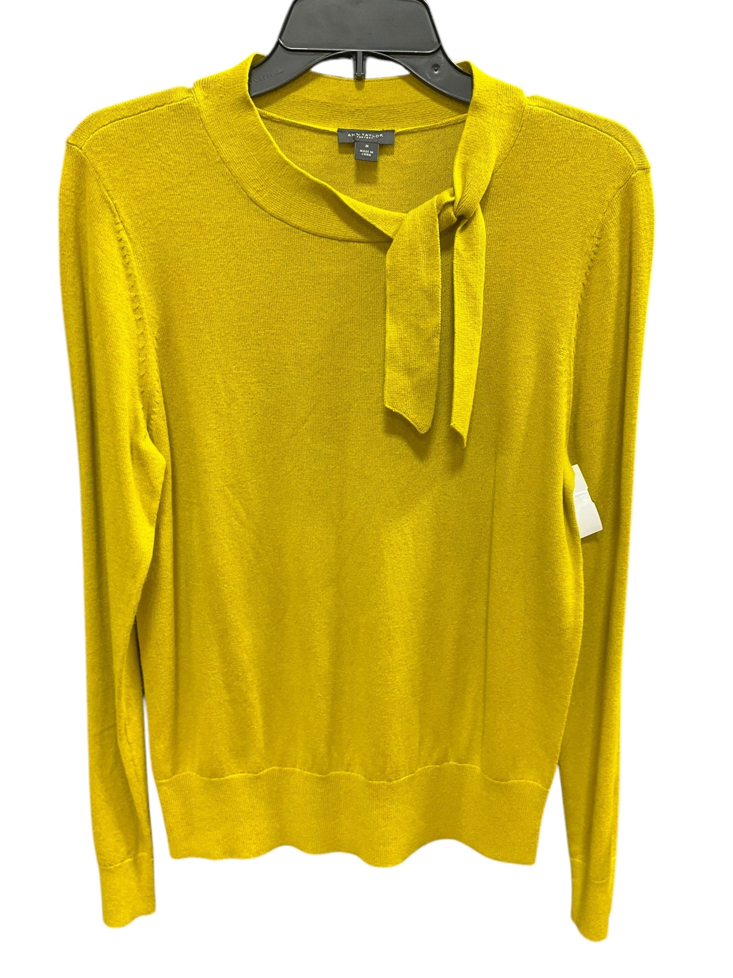 Sweater Cardigan By Ann Taylor In Mustard, Size: M