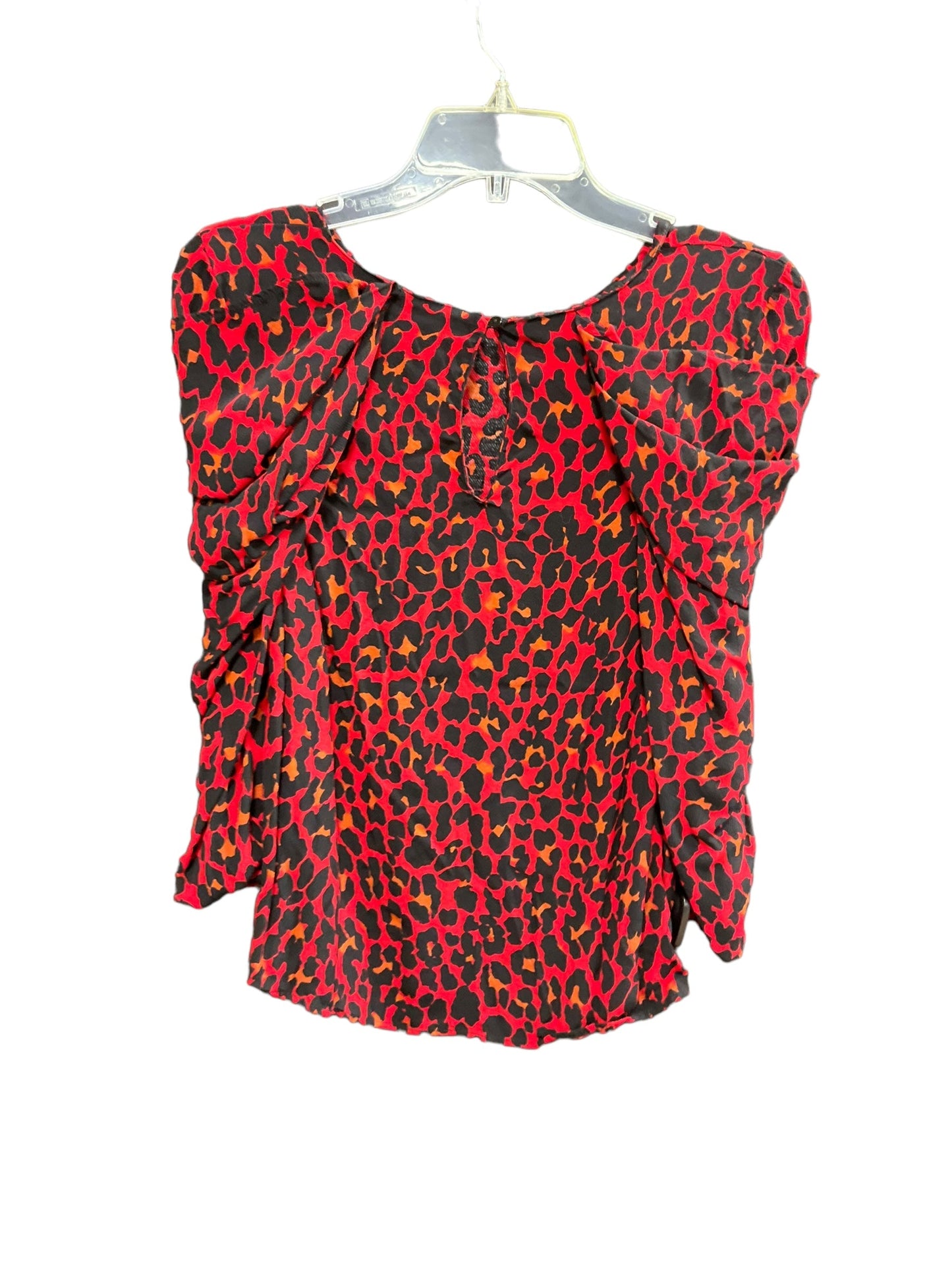 Leopard Print Top Long Sleeve Zara Basic, Size Xs