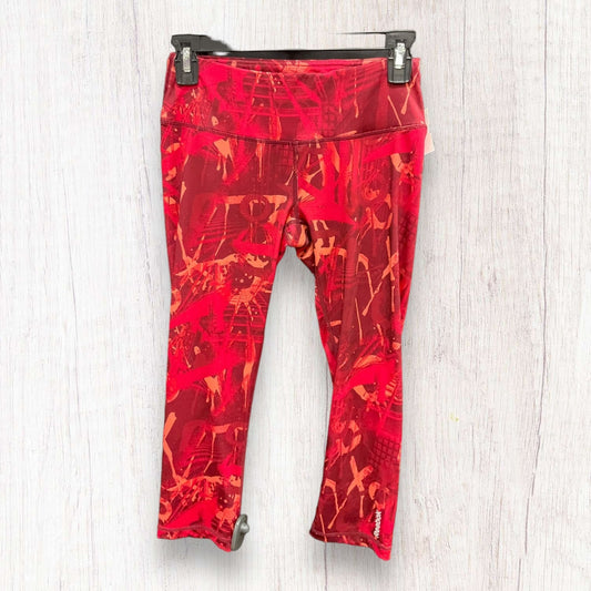 Red Athletic Capris Reebok, Size Xs