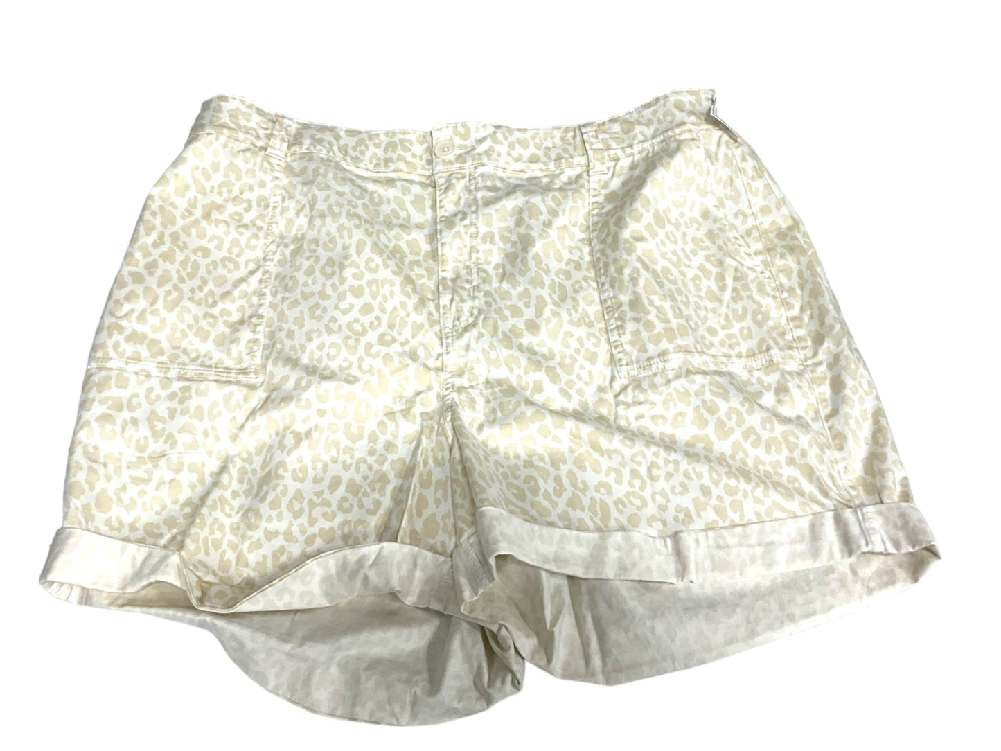 Tan & White Shorts Lane Bryant, Size 18