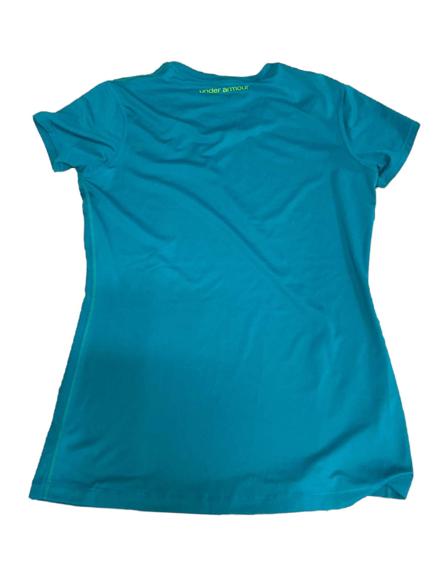 Teal Athletic Top Short Sleeve Under Armour, Size S