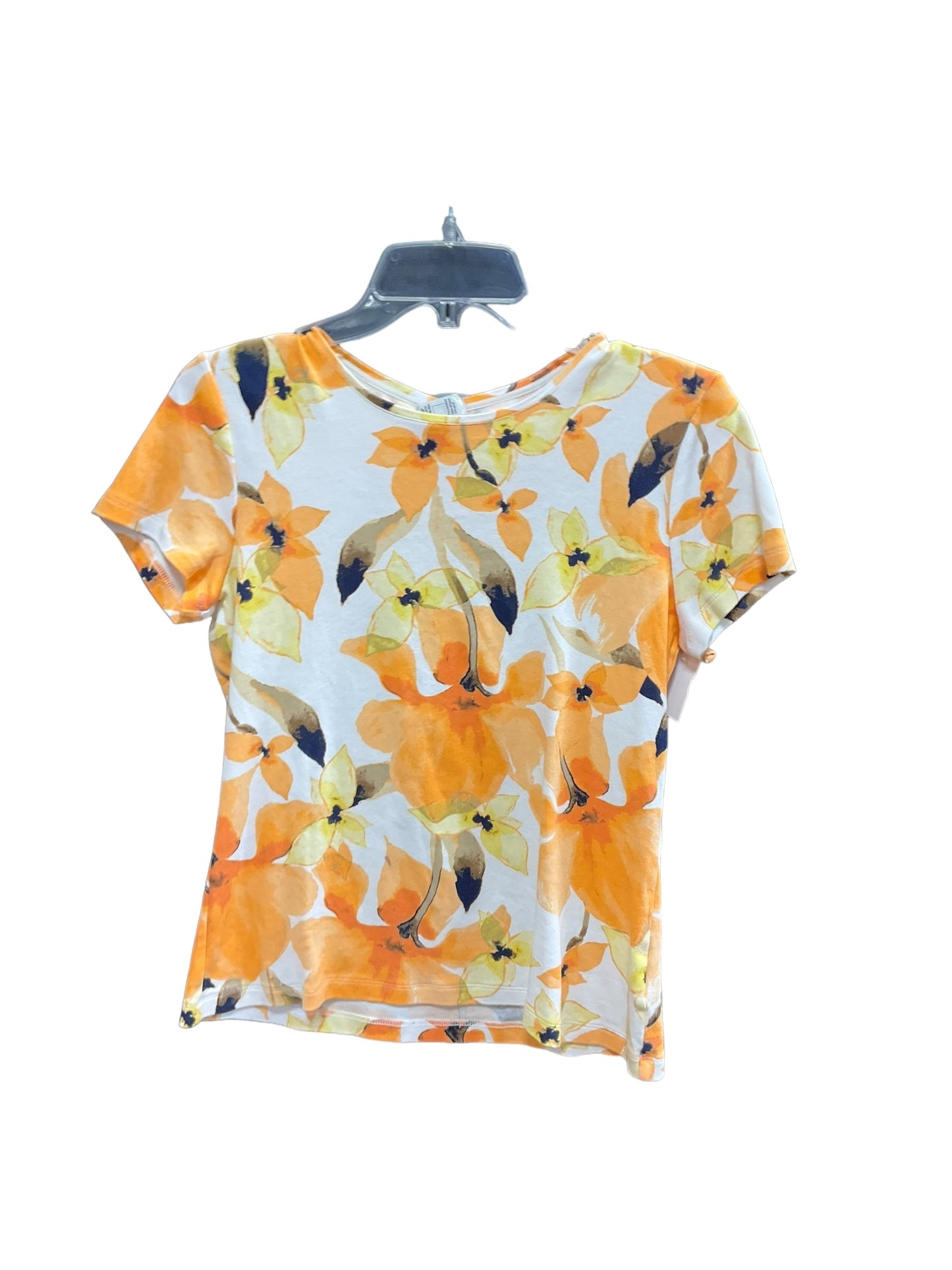 Orange & Yellow Top Short Sleeve Croft And Barrow, Size S