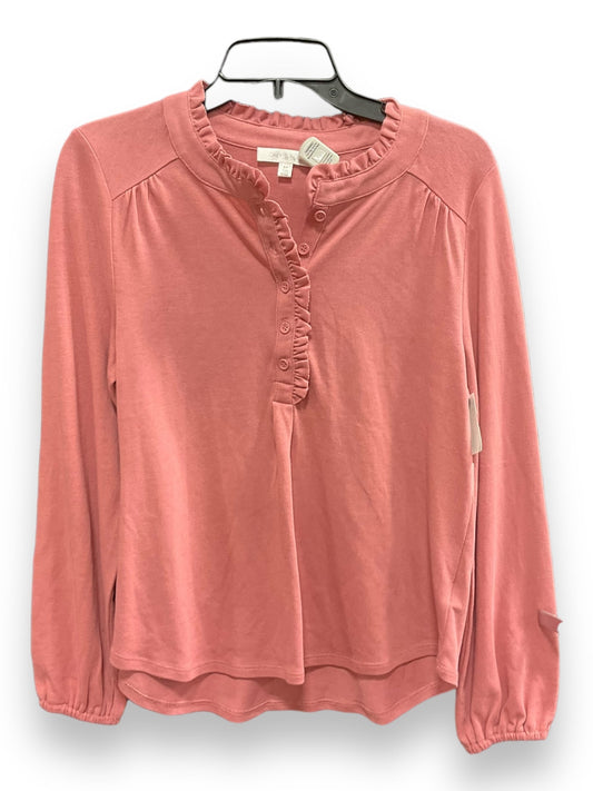 Pink Top Long Sleeve Clothes Mentor, Size S