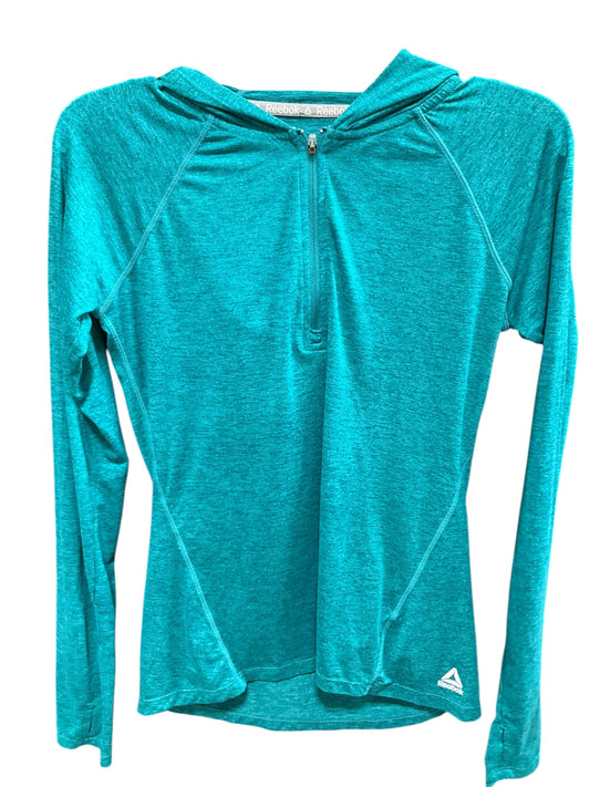 Athletic Jacket By Reebok In Teal, Size: Xs