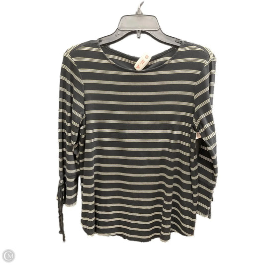 Top 3/4 Sleeve Basic By J. Jill In Striped Pattern, Size: S