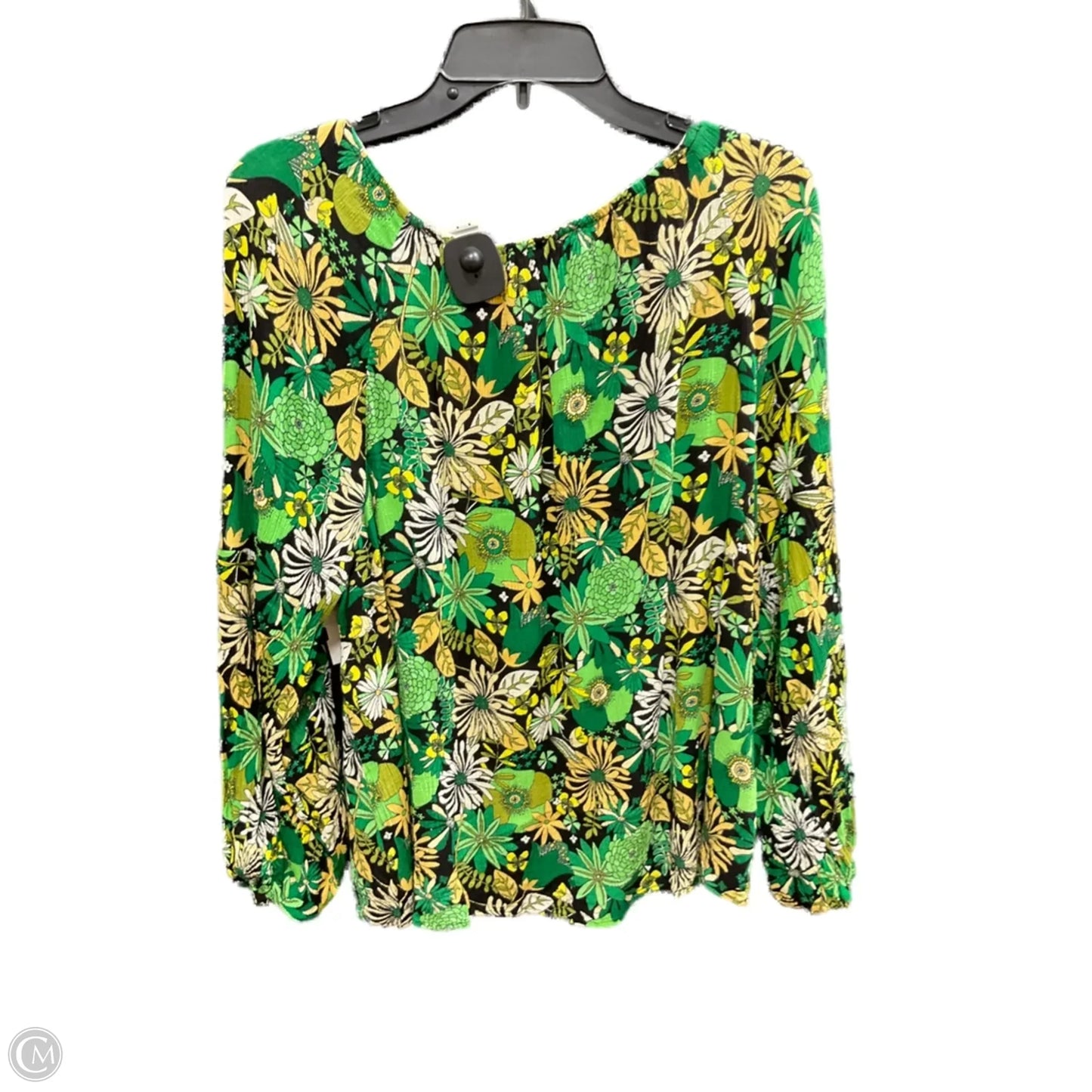 Top 3/4 Sleeve By Inc In Green, Size: 1x