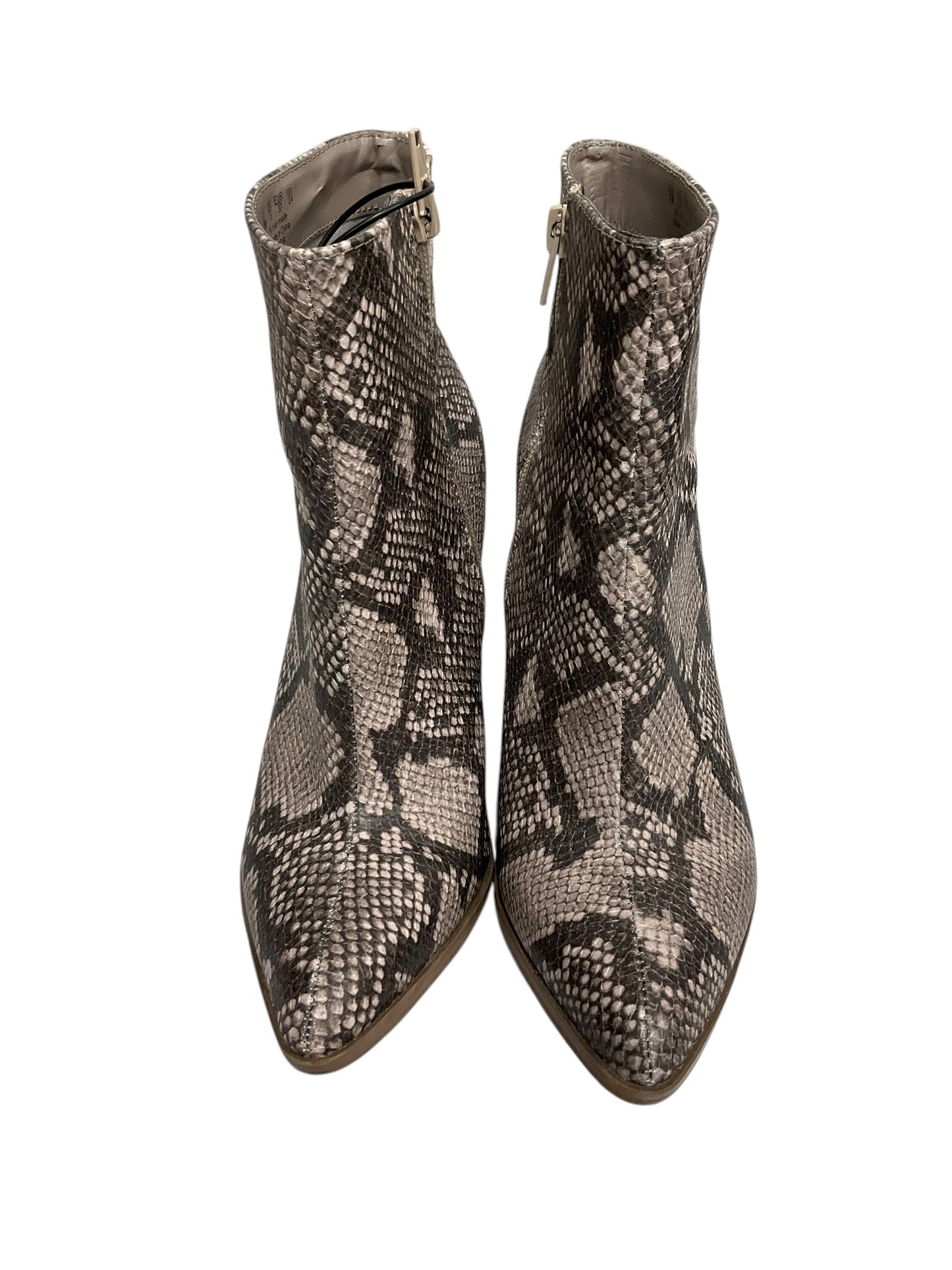 Boots Ankle Heels By Carlos Santana In Snakeskin Print, Size: 7