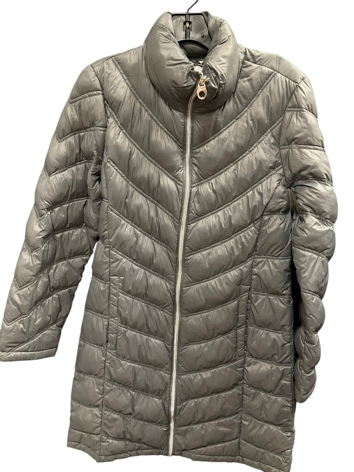 Coat Puffer & Quilted By Calvin Klein In Grey, Size: M